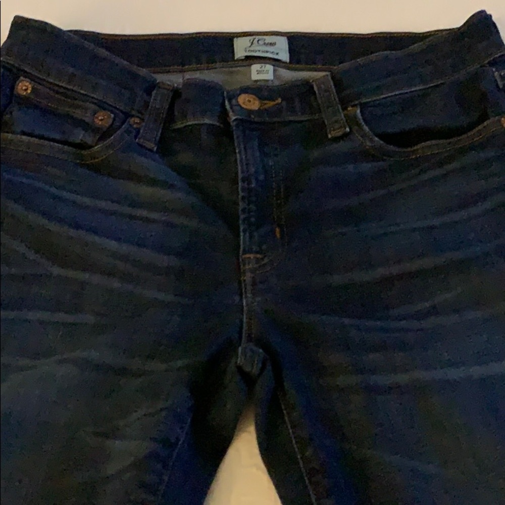 Jcrew toothpick dark wash jean